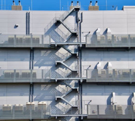 写真:避難設備の様子